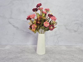 Flores artificiales 18 zinnias combinadas